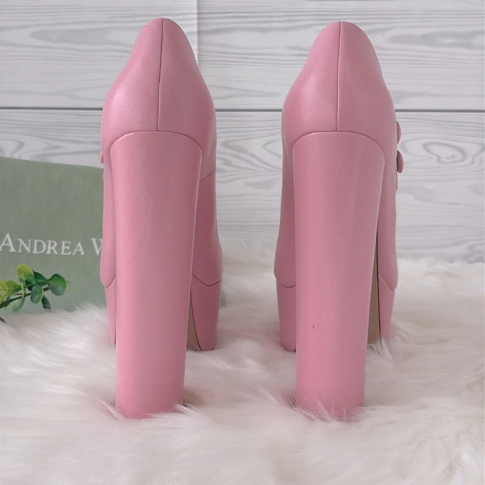Andrea Wazen “Double Jeu” Platform Mary‎ Jane Pumps
